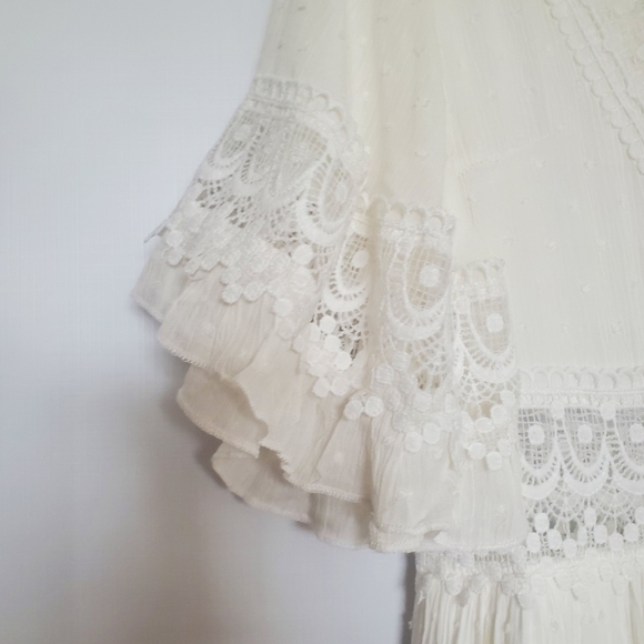 SOUTHERN FRIED CHICS DRESS WESTERN RODEO BOHO COASTAL COWGIRL CREAM WOMENS ( L ) - Picture 6 of 16